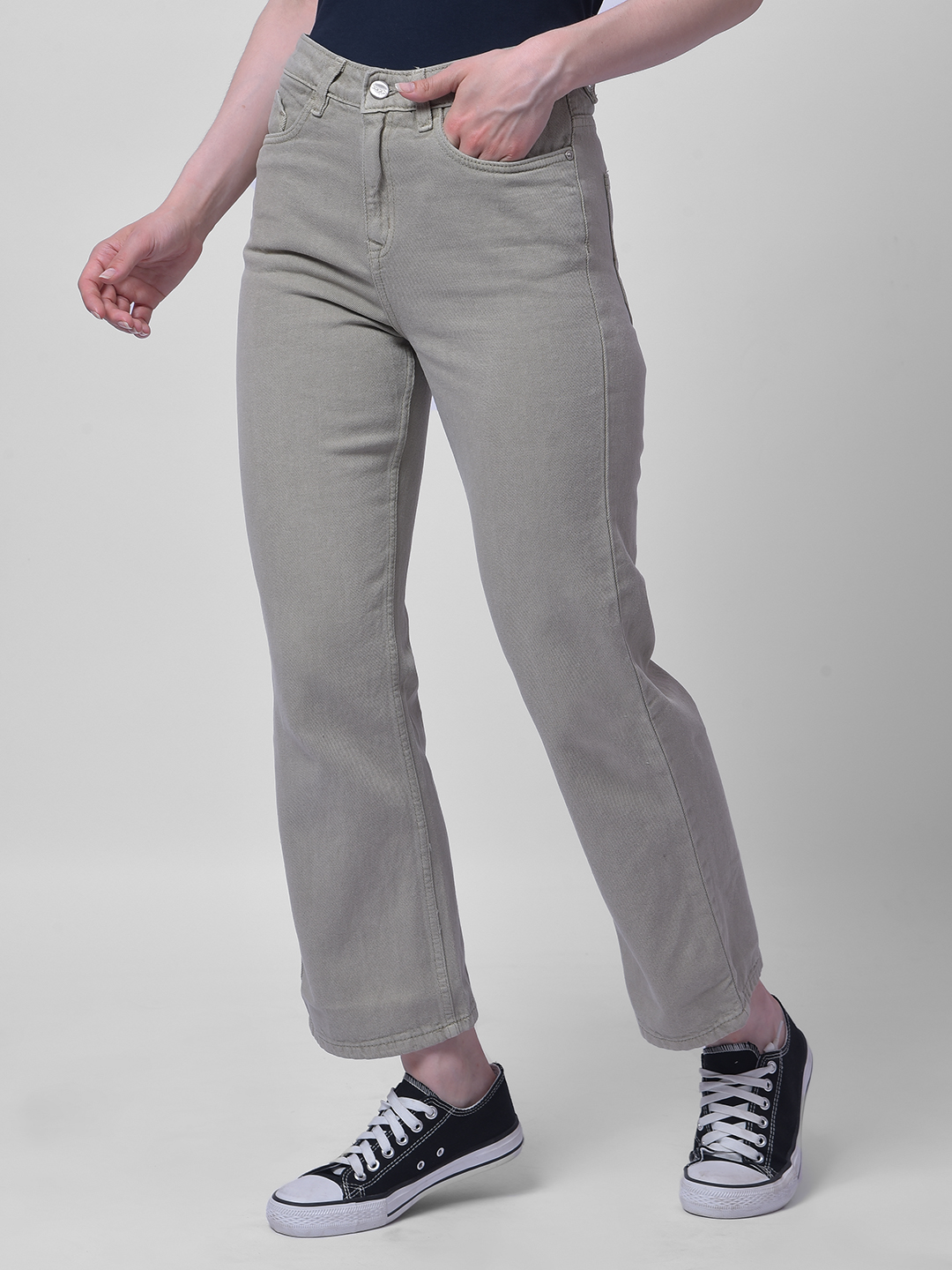 Numero Uno Women Grey Straight Fit Mid-Rise Sustainable Jeans